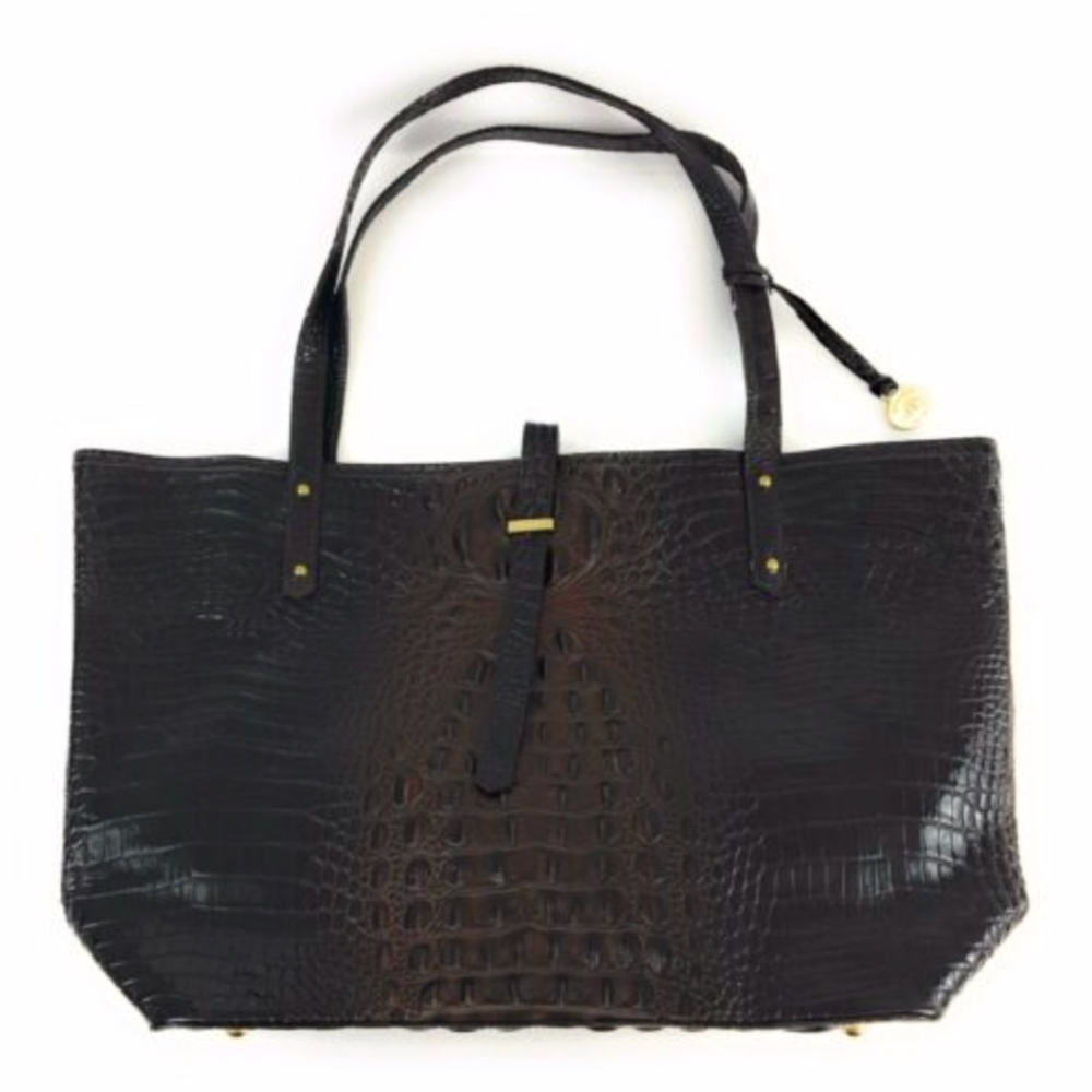 Brahmin Designer Brown Snake Skin Leather Purse